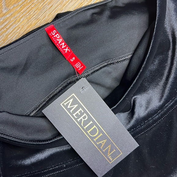 SPANX Black Velour Leggings S - Picture 2 of 8